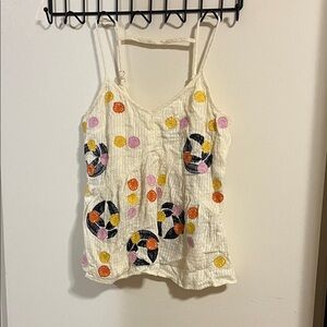 Embroidered Floral Women's Tank Top